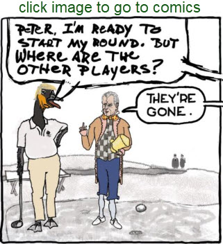 Trump and Navarro on golf course tee box